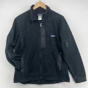 PATAGONIA Jacket Mens L R2 Regulator Fleece Polartec Full Zip Vintage Black USA